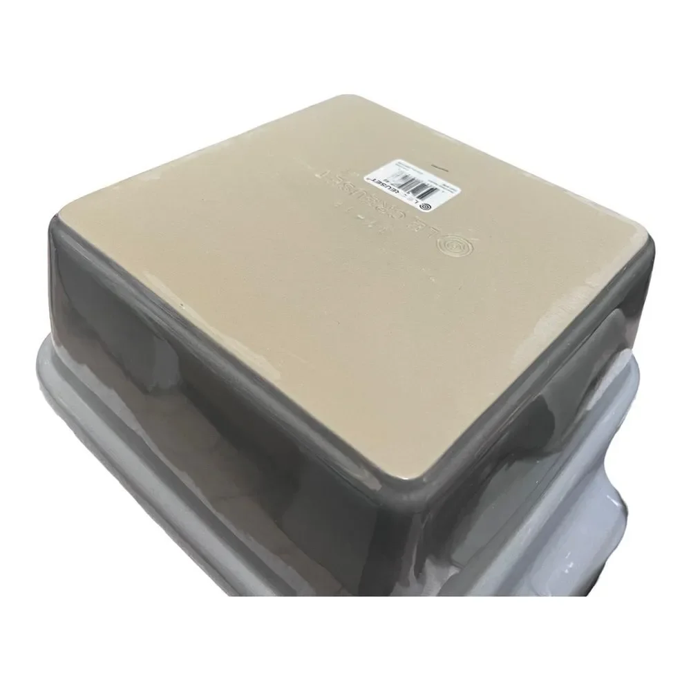 Le Creuset Mist Gray Deep Square Casserole Dish 4 qt with Lid‎ 10” Christmas